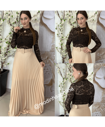 Body Amanda Renda Marrom